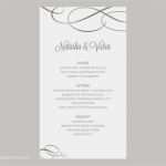 Menü Vorlage Hochzeit Erstaunlich Hochzeit Menü Karte Vorlage Kalligraphischen Polka