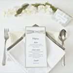 Menü Vorlage Hochzeit Fabelhaft Spitze Hochzeit Menü Mit Satinband Spitzen Menü