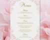 Menü Vorlage Hochzeit Gut Druckbare Hochzeit Menü Vorlage Kaitlyn Blush Rosa