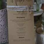 Menükarte Buffet Vorlage Einzigartig Menükarte Menü Hochzeit Vintage Inkl Druck