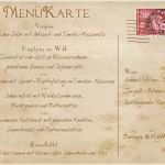 Menükarte Herbst Vorlage Einzigartig Menükarte Im Stil Einer Vintage Postkarte Und Als