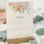 Menükarte Herbst Vorlage Erstaunlich Peaceful Peach and White Wedding