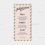 Menükarte Hochzeit Vorlage Text Cool Goldgestreifte Menükarte Für Euer Hochzeitsmenü