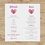 Menükarte Hochzeit Vorlage Text Großartig Menükarte Fingerabdrücke
