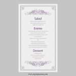 Menükarte Hochzeit Vorlage Word Fabelhaft Hochzeit Menü Karte Vorlage Vintage Filigree