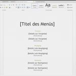 Menükarte Taufe Vorlage Word Erstaunlich Menü Speisekarte Als Download Auf Wordvorlage