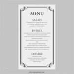 Menükarte Vorlage Download Beste Hochzeit Menü Karte Vorlage Schwarze ornate Frame