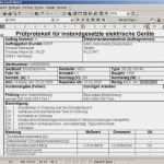 Messprotokoll Vorlage Word Wunderbar Vde 0100 Teil 600 Prüfprotokoll Excel – Werden