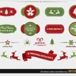 Met Etiketten Vorlagen Best Of Christmas Labels and Ribbons Free Vector