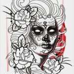 Mexikanische Tattoos Vorlagen Bewundernswert La Catrina Tattoo Vorlage Tattoo Design