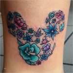 Mickey Mouse Tattoo Vorlage Erstaunlich Awesome Floral Mickey Head