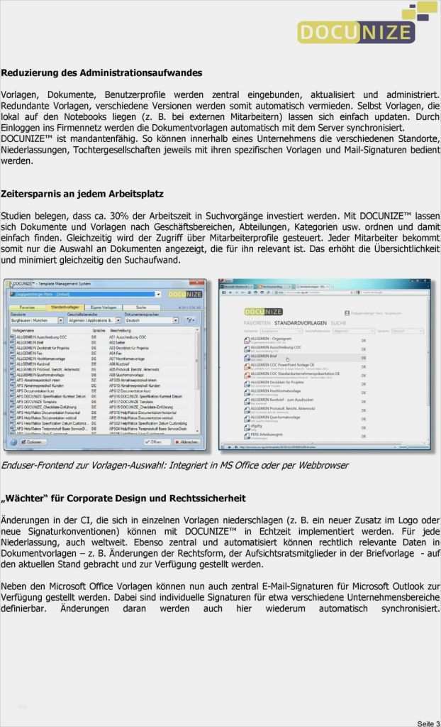 Microsoft Office Vorlagen Fabelhaft Docunize Produktbeschreibung Docunize Management