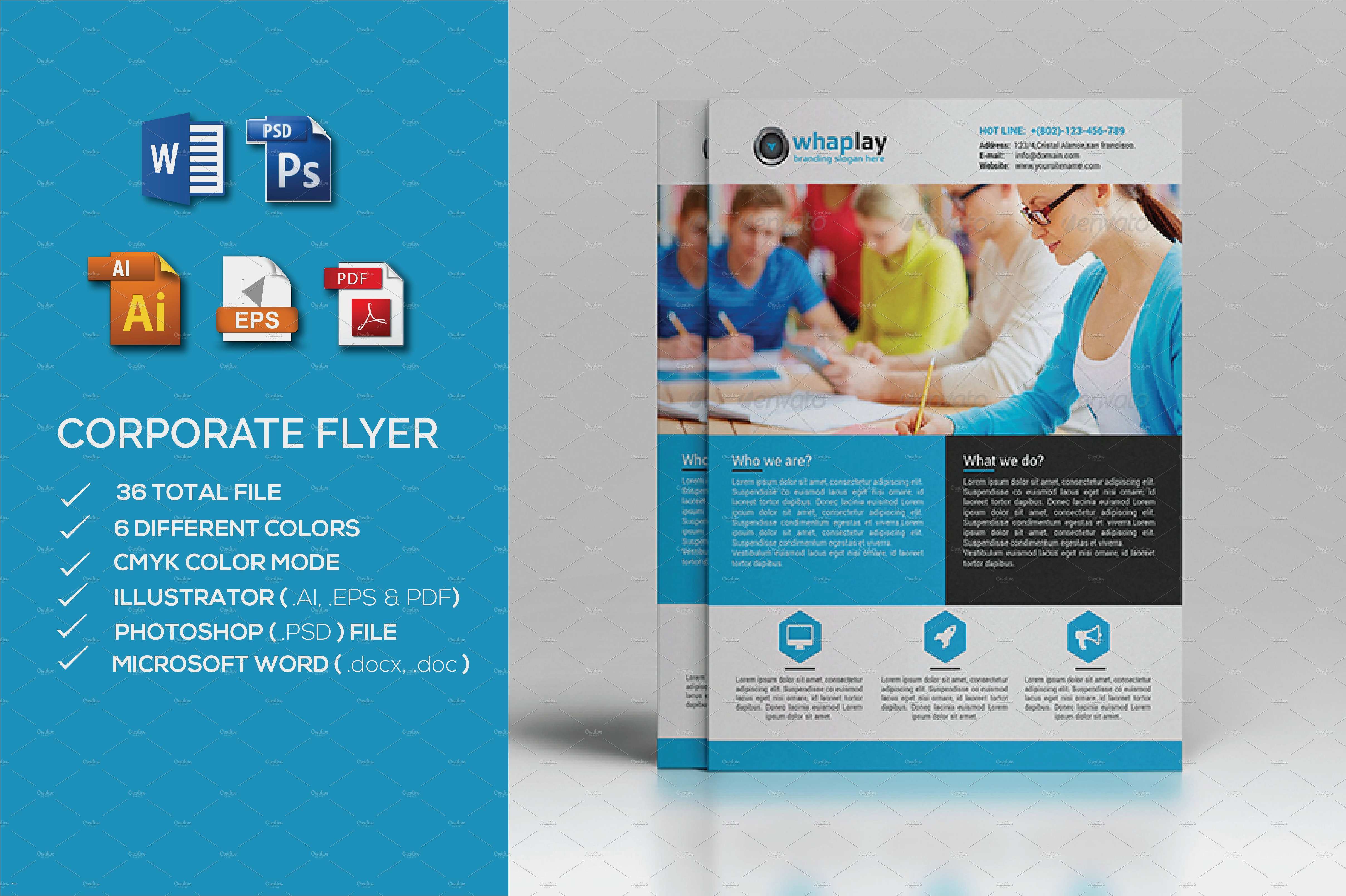 Microsoft Word Flyer Vorlagen Fabelhaft Corporate Flyer Ms Word Flyer Templates Creative Market
