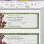 Microsoft Word Vorlage Erstellen Neu Word Geschenkgutscheine Erstellen