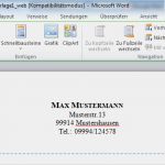 Microsoft Word Vorlage Erstellen Schönste Microsoft Word – Briefkopf Briefvorlage Erstellen Und