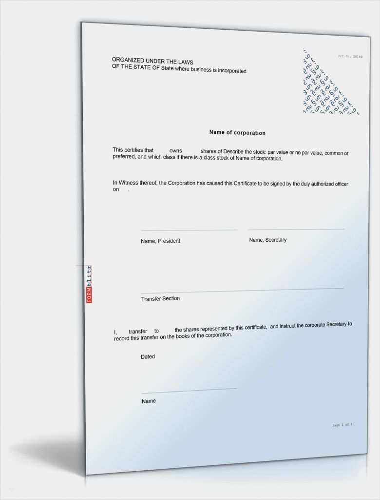 Mietschuldenfreiheitsbescheinigung Vorlage Word Fabelhaft Stock Certificate • De formular Download