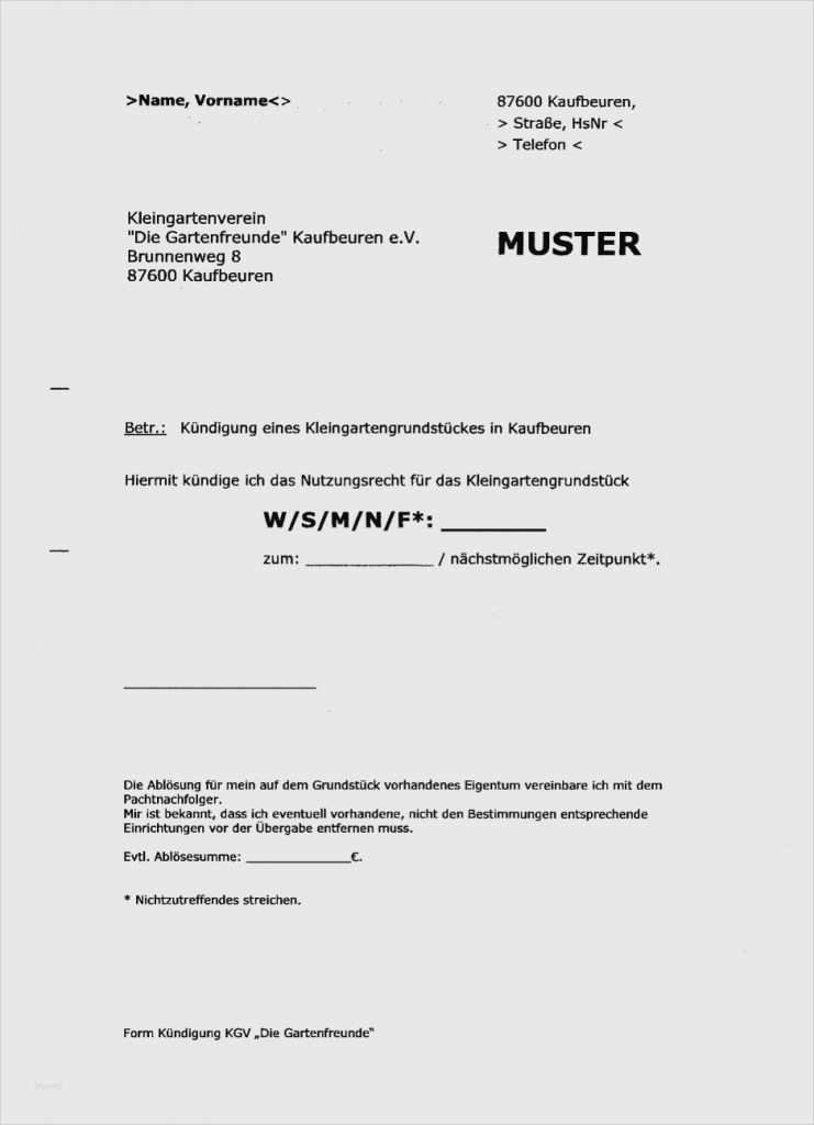 Mietvertrag ändern Vorlage Einzigartig 19 Kündigung Wohnung Vermieter Muster