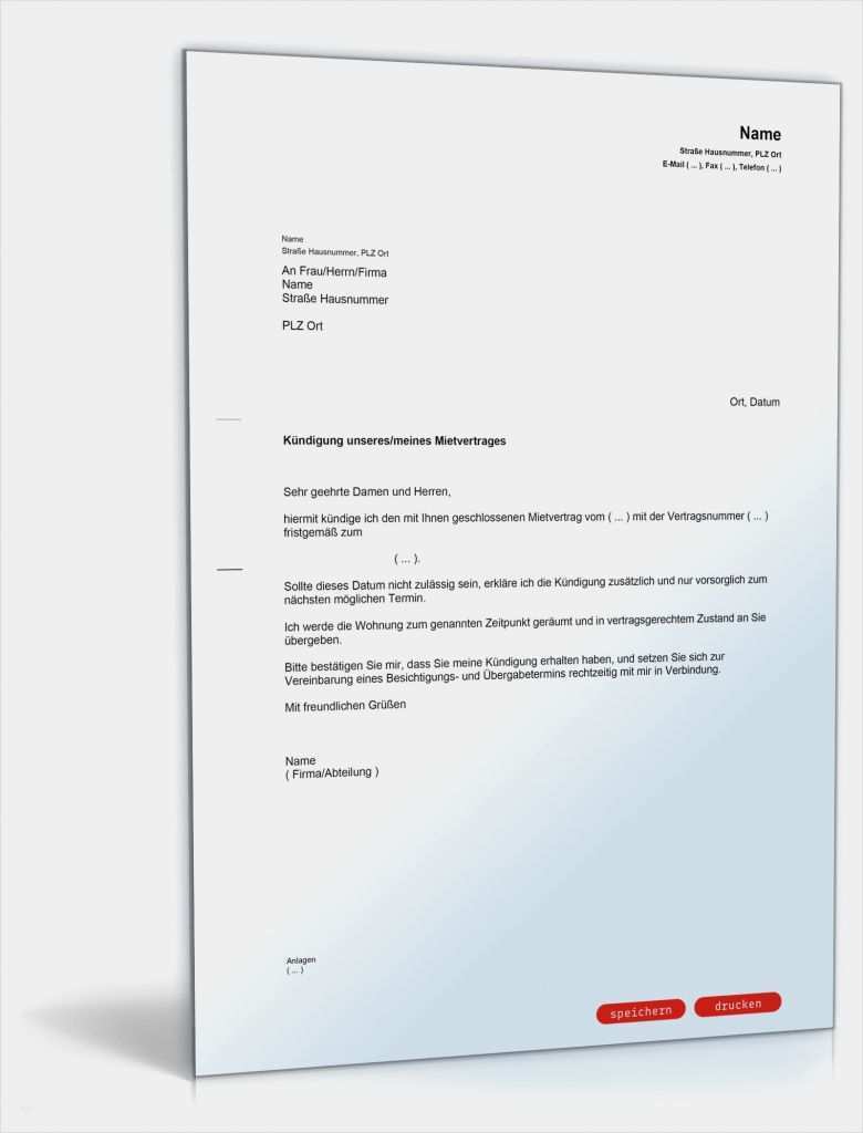 Mietvertrag Haus Vorlage Word Großartig Kündigung Mietvertrag Fristgemäß Mieter Muster