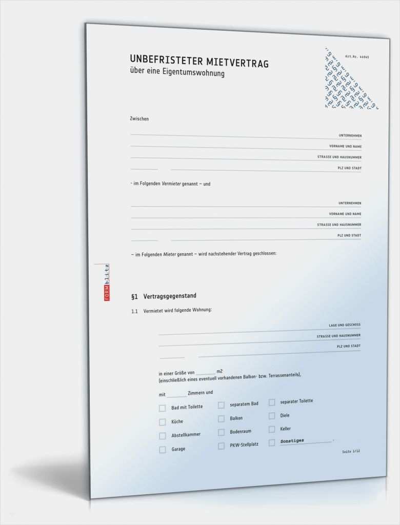 Mietvertrag Verlängerung Vorlage Schön Mietvertrag Eigentumswohnung