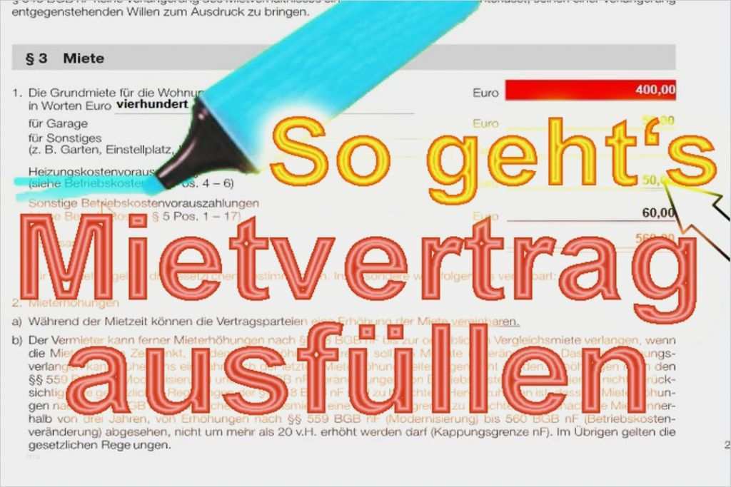 Mietvertrag Vorlage Zum Ausfüllen Wunderbar Mietvertrag Wohnung Ausfüllen Abschließen Und Inhalt