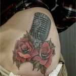 Mikrofon Tattoo Vorlage Neu Tattoo Vorlage Mikrofon Mit Rosen