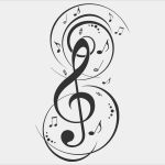 Mikrofon Tattoo Vorlage Schön Wandtattoo Noten Musik