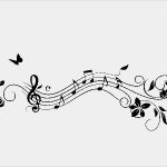 Mikrofon Tattoo Vorlage Wunderbar Wandtattoo Noten Mit Schmetterlingen