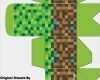 Minecraft Einladungskarten Vorlage Gut Printable Minecraft Favor Box Free