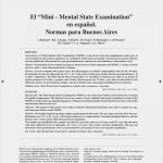 Mini Mental Test Vorlage Fabelhaft Pdf El "mini Mental State Examination" En Español