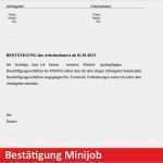 Minijob Beim Arbeitgeber Melden Vorlage Großartig Kündigung Minijob Vorlage