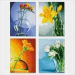 Ministeck Vorlagen Erwachsene Elegant Malen Nach Zahlen Quattro Blumen Im Licht