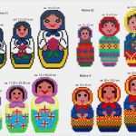 Ministeck Vorlagen Pdf Angenehm 02 Bügelperlen Vorlagen Russische Babuschka Matroschka