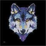 Ministeck Vorlagen Zum Ausdrucken Erstaunlich Paillettenbild Für Erwachsene Wolf