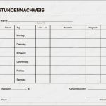 Mitarbeiter Stundenerfassung Vorlage Neu Stundennachweise • Patzer Verlag Shop