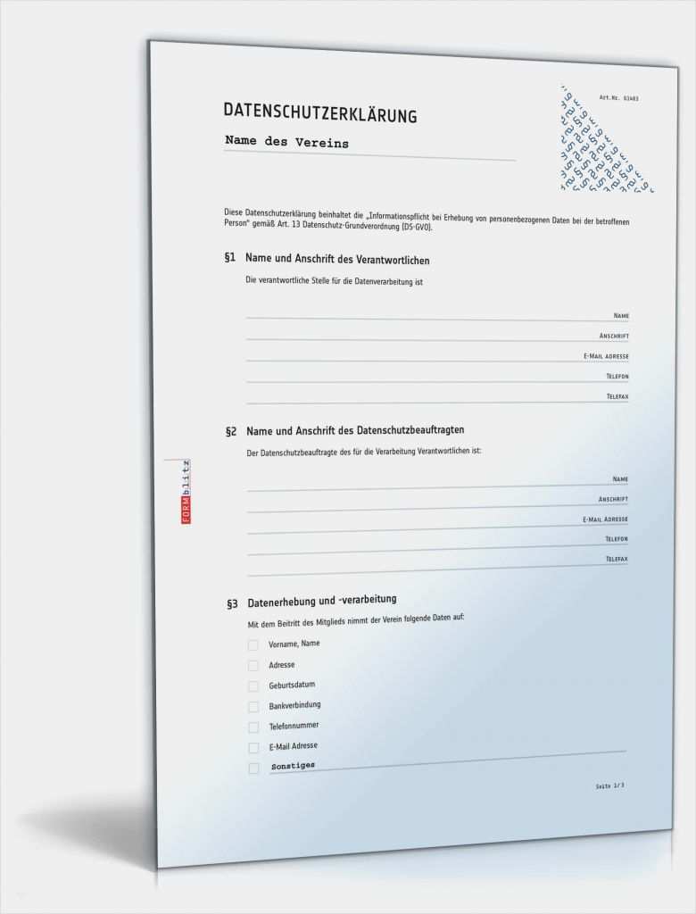 Mitarbeiterinformation Dsgvo Vorlage Genial Datenschutzerklärung Verein Muster Zum Download
