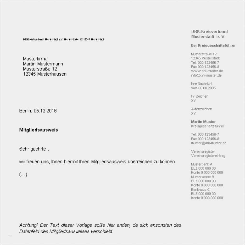 Mitgliedsausweis Word Vorlage Neu formulare Vorlagen – Drk Service