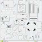 Möbel Vorlagen Zum Ausschneiden 1 50 Luxus Einfache Möbel Grundriss Lizenzfreies Stockbild Bild