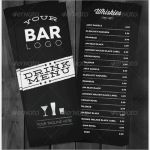 Moderne Speisekarten Vorlagen Erstaunlich Bistro Lounge Bar Getränkekarte Cocktailkarte