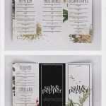 Moderne Speisekarten Vorlagen Gut Minimal Trifold Menu Tempalte