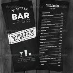 Moderne Speisekarten Vorlagen Süß Bistro Lounge Bar Getränkekarte Cocktailkarte