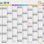 Monatskalender 2019 Vorlage Hübsch Kalender 2019 Zum Ausdrucken Kostenlos
