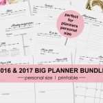 Monatsplan Vorlage Pdf Gut Kalendereinlagen Set Personal Size 2016 & 2017