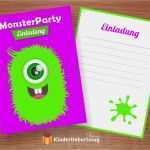 Monster Einladung Vorlage Beste Monster Einladungskarten Vorlagen Zum Basteln Für