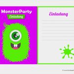Monster Einladung Vorlage Beste Monster Einladungskarten Vorlagen Zum Basteln Für