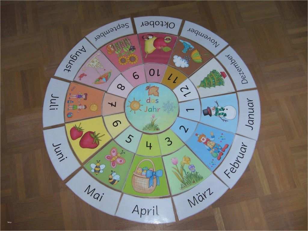 Montessori Jahreskreis Vorlage Wunderbar Legekreis "das Jahr" Auf Deutsch Nun ist Auch Ser