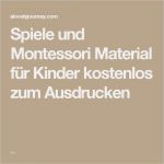Montessori Vorlagen Luxus Spieleideen Und Montessori Material Für Kinder Kostenlos