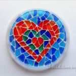 Mosaik Vorlagen Für Kinder Einzigartig Recycling Bastelideen Für Kinder Mosaik Herz Fensterbild