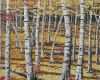 Mosaikbilder Vorlagen Luxus Autumn Birches Linda Biggers Mixed Media and Eggshell