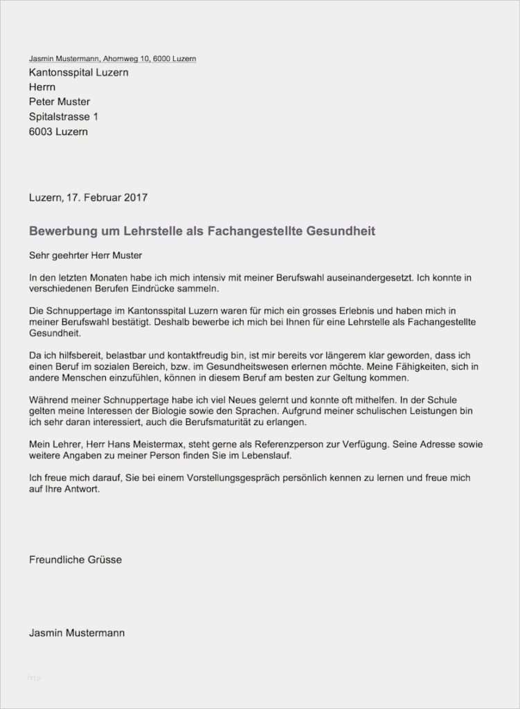 Motivationsschreiben Muster Vorlage Schönste Bewerbungsschreiben Lehrstelle Vorlage