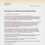 Motivationsschreiben Stipendium Vorlage Fabelhaft Muster Motivationsschreiben Stipendium